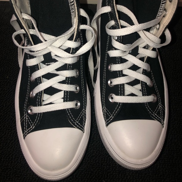 platform black and white converse - Picture 2 of 4